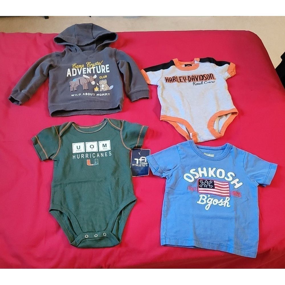 BUNDLE Boys 18 months ( Harley-Davidson, CARTERS, OshKosh & University of Miami)